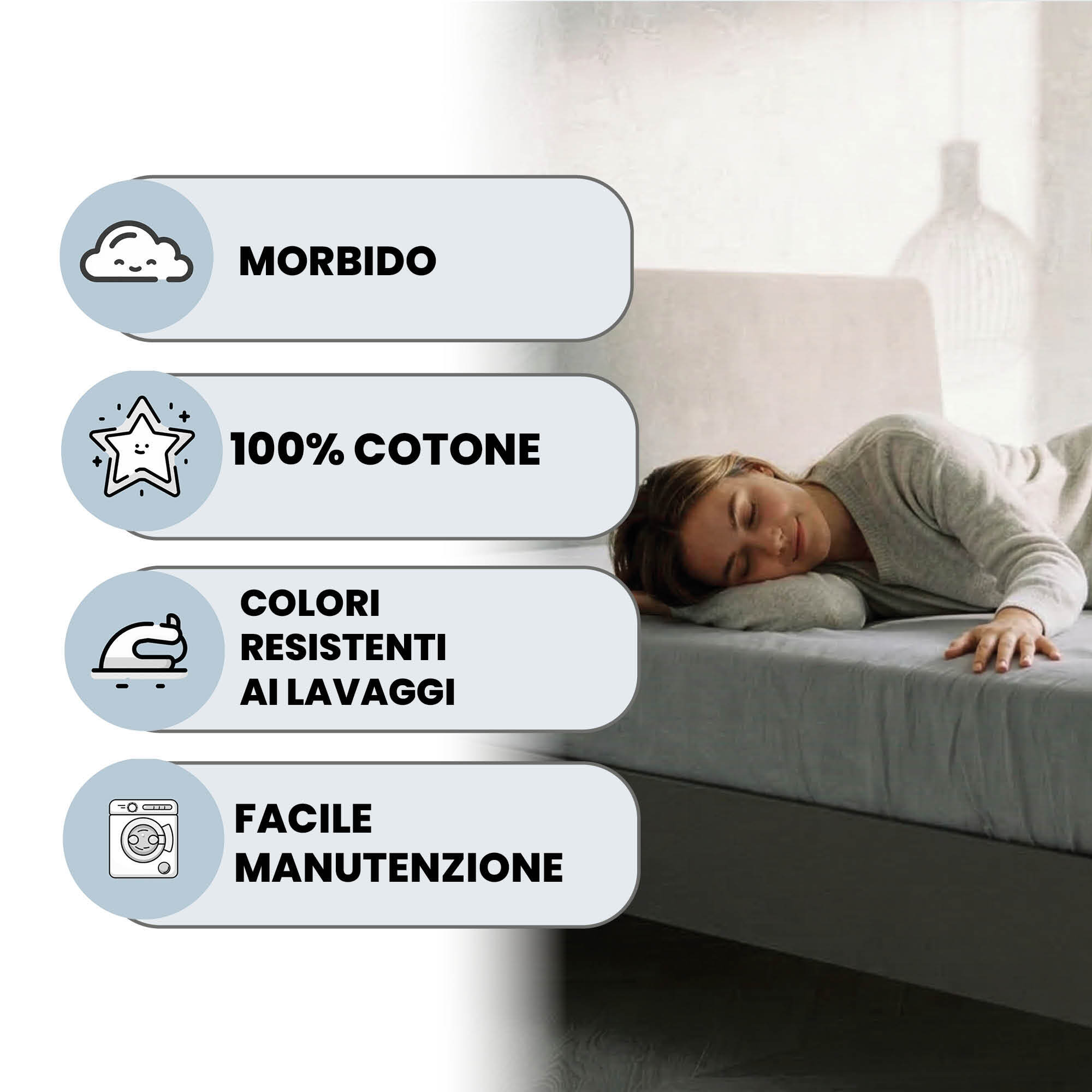 LENZUOLO SOTTO CON ANGOLI MAX COLOR, 100% COTONE MADE IN ITALY