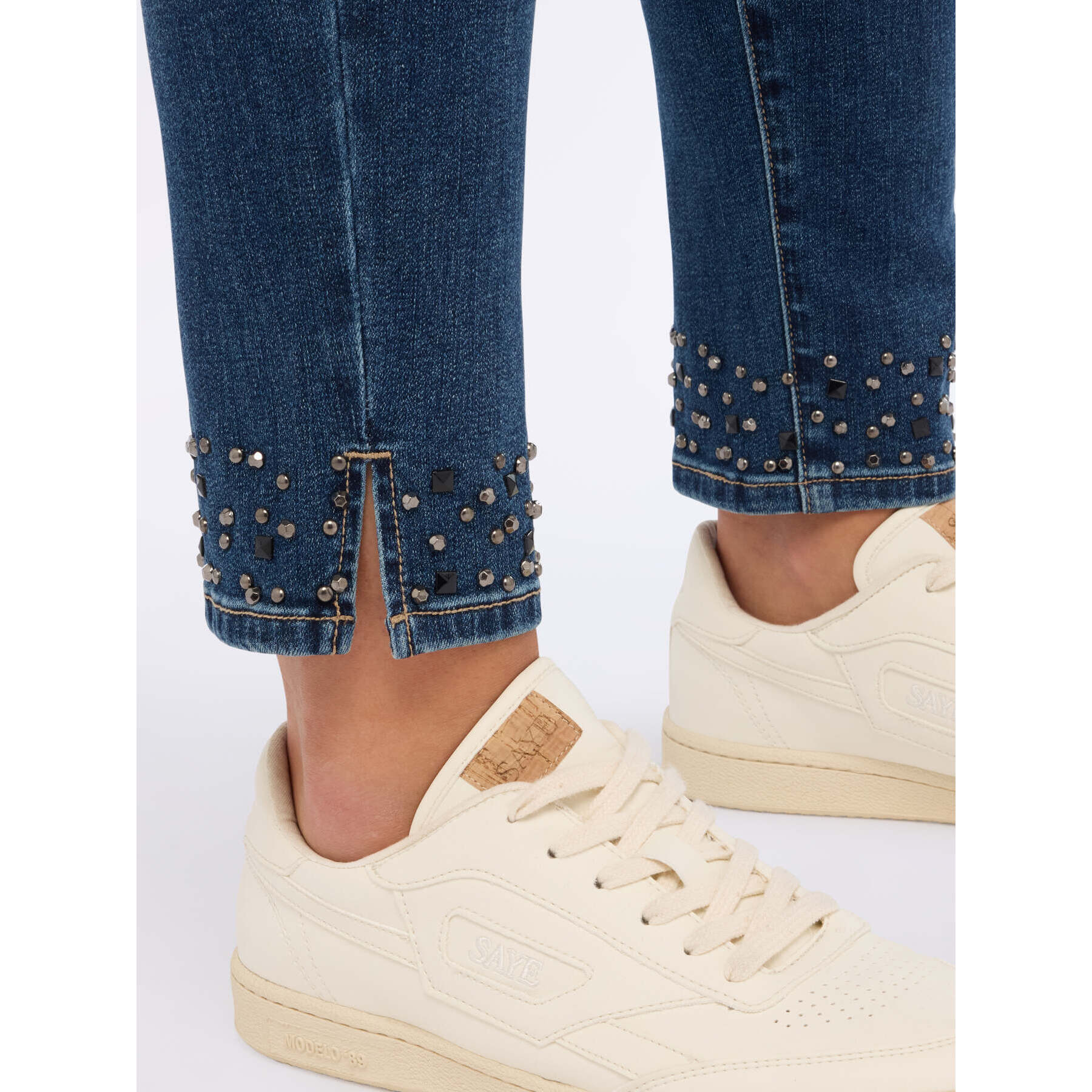 Fiorella Rubino - Jeggings con aplicaciones brillantes - Azul