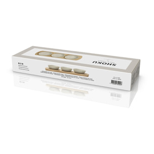 Plateau en bambou avec 3 bols Shoku