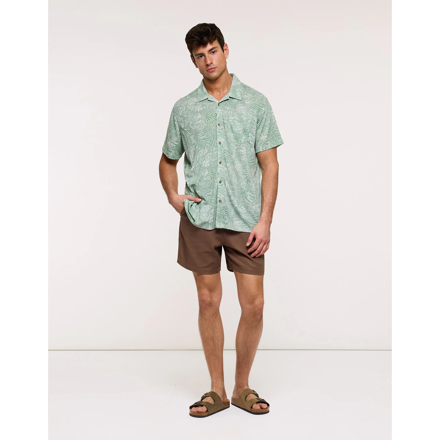 Camisa Manga Corta Verde - Mikka