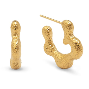 Pendientes Organic Flower Acero Baño Oro