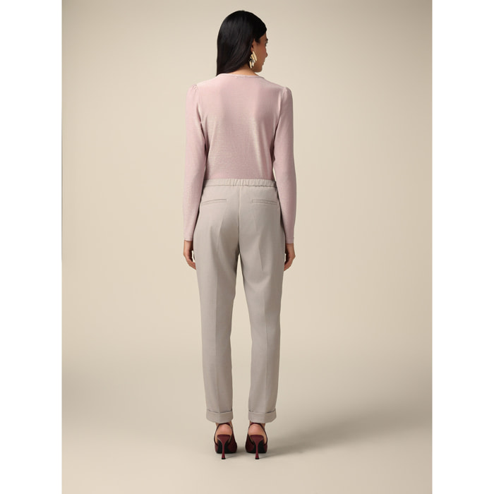 Oltre - Cigarette trousers - Gris