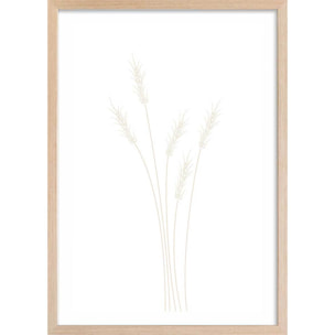 Affiche  scandi blés Affiche + cadre en bois - Chêne