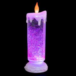 Bougie LED chandelle + paillette
