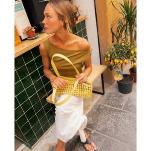 Bolso de hombro trenzado de mujer