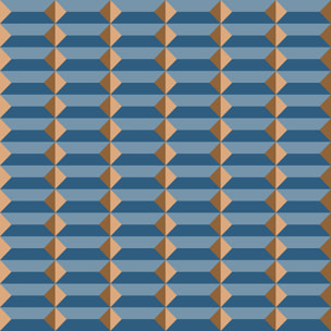 Papier peint, op art bleu Bleu