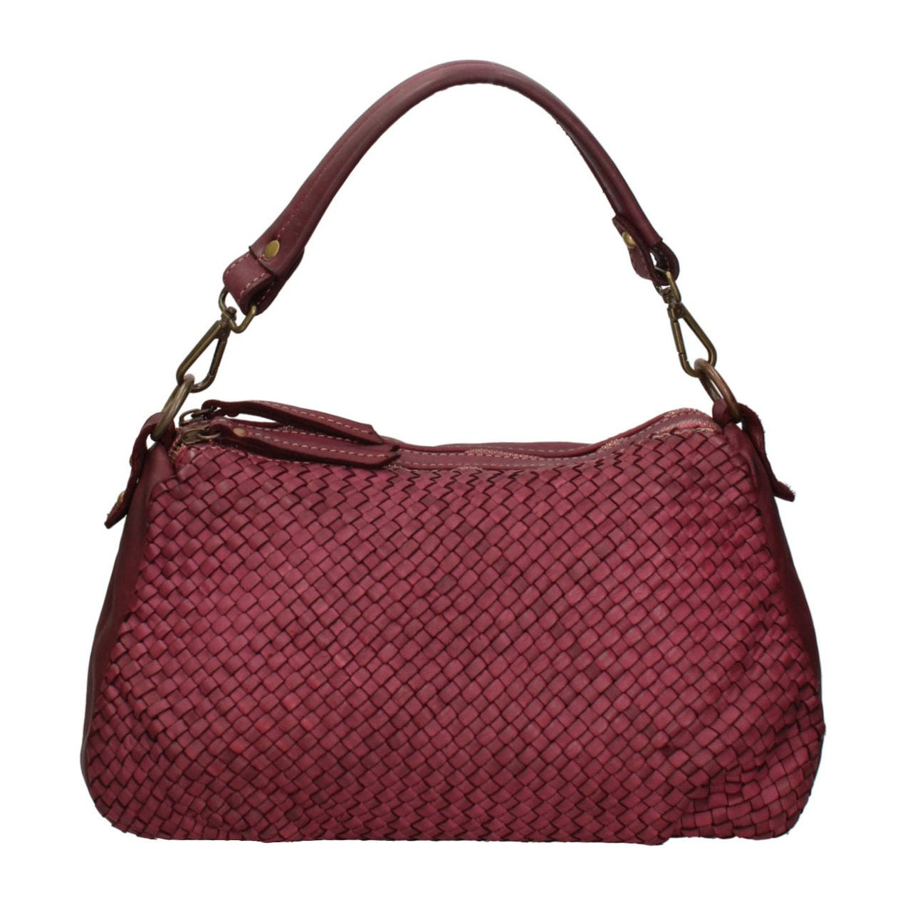 Borsa a spalla da donna - Modello Novella - Vera pelle - 31.0 x 18.0 x 12.0 cm