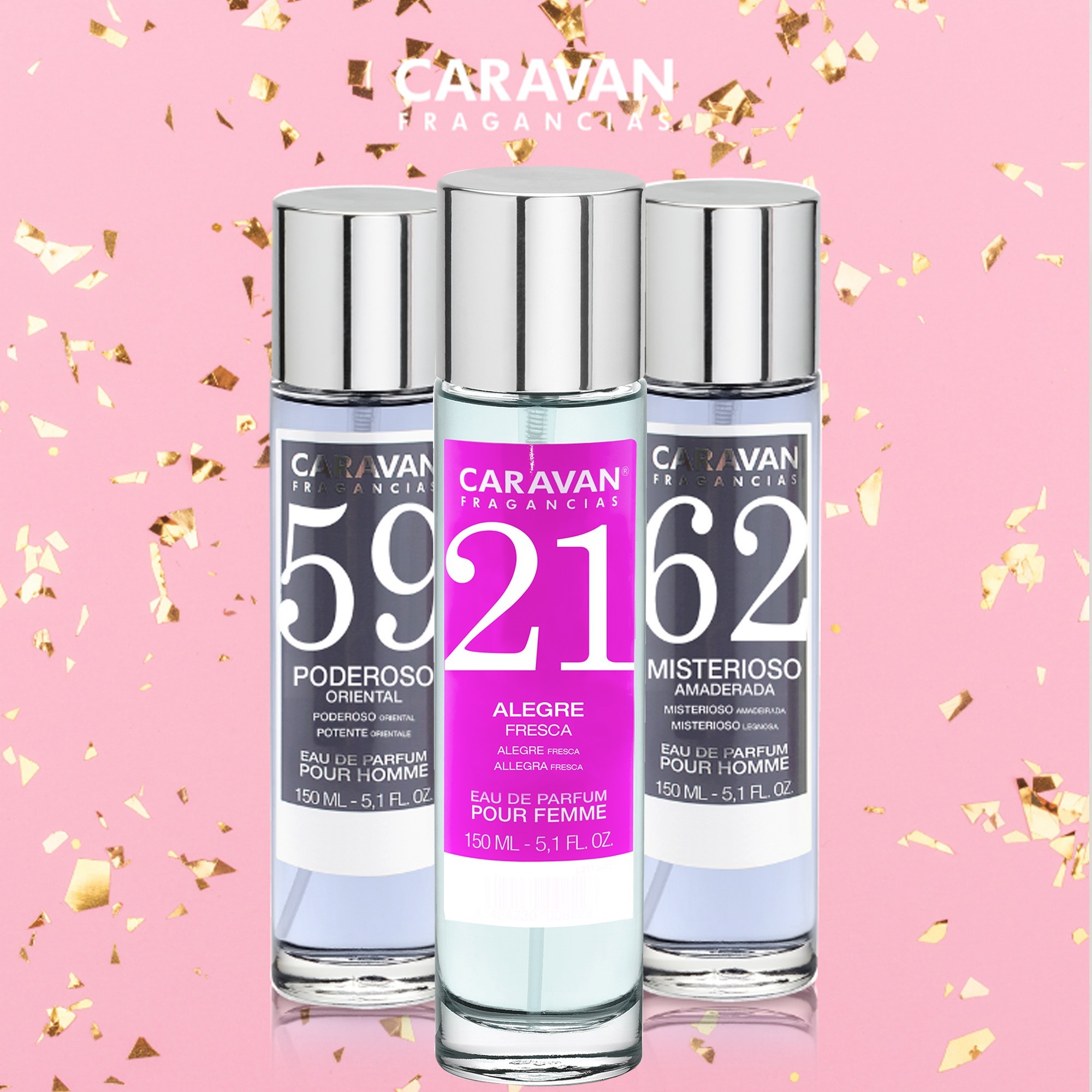 Set de 2 perfumes caravan para mujer nº23 y nº 21