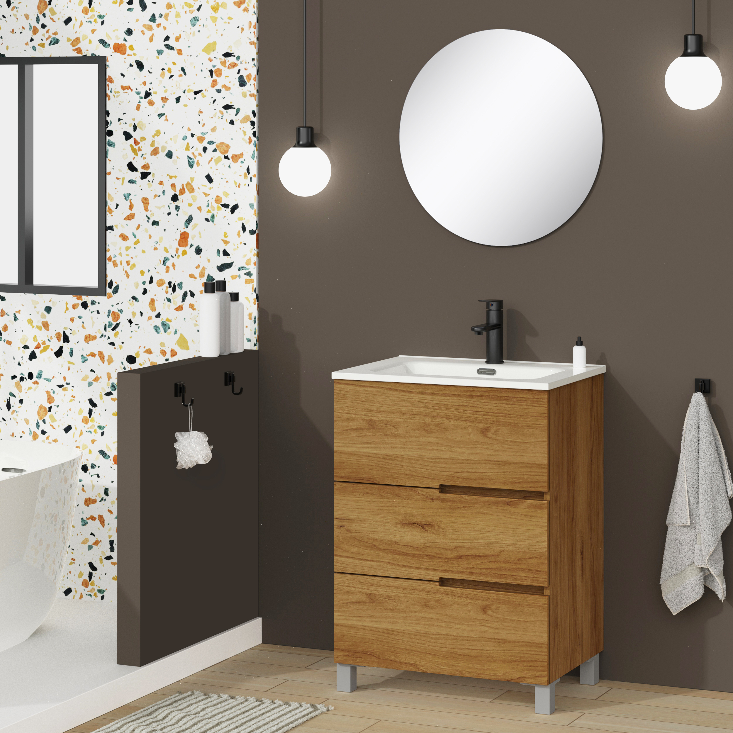 Conjunto de baño MEMPHIS 3C, Alday, 60cm, Teka