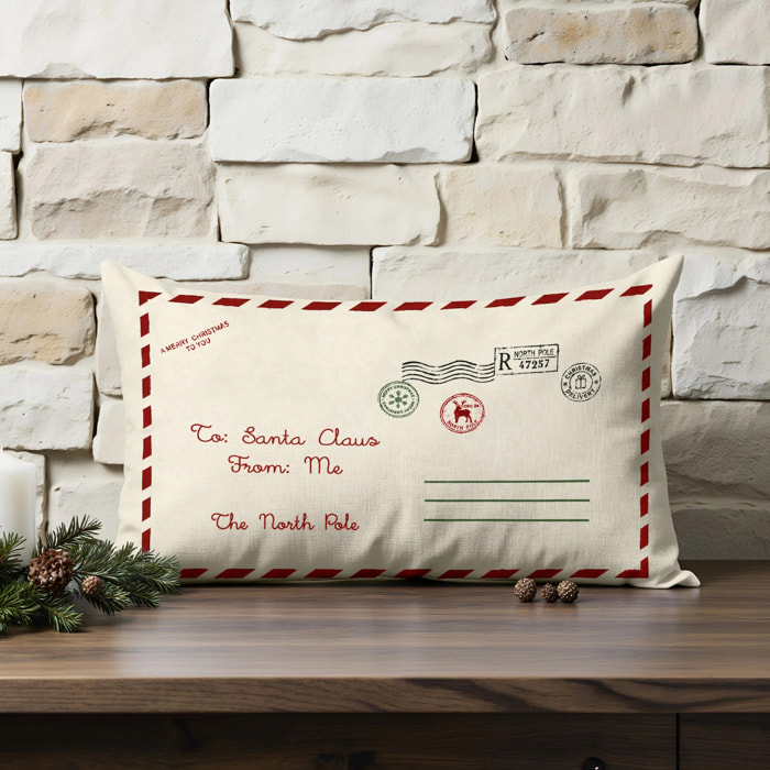 Housse de coussin 100% algodón Dear Santa Claus C 30x50 cm