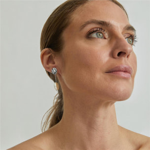 Pendientes Lux by Lux acabados en Rodio