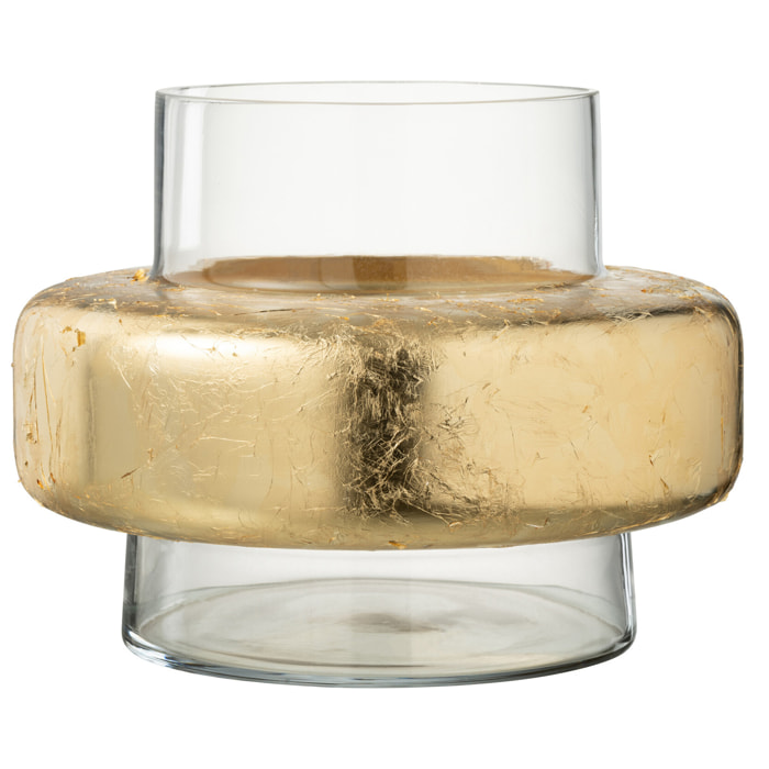 J-Line vase Cylindrique Avec Bague - verre - transparent - Ø 33 cm