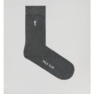 Pack de dos pares de calcetines gris oscuro con logo Rigby Go