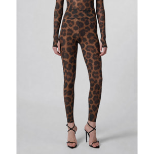 PHILIPP PLEIN Leggings deportivos LEOPARD