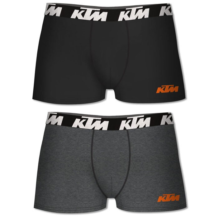 Set de 6 calzoncillos bóxer ktm  negro y gris oscuro