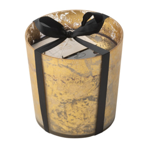 J-Line bougie parfumée M-Chic - Oud & Amber - verre - or/noir - medium - 80H