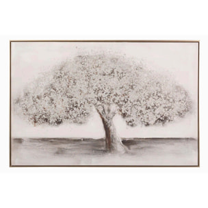 Cuadro Arbol Con Marco Champagne 120x4x80 Cm