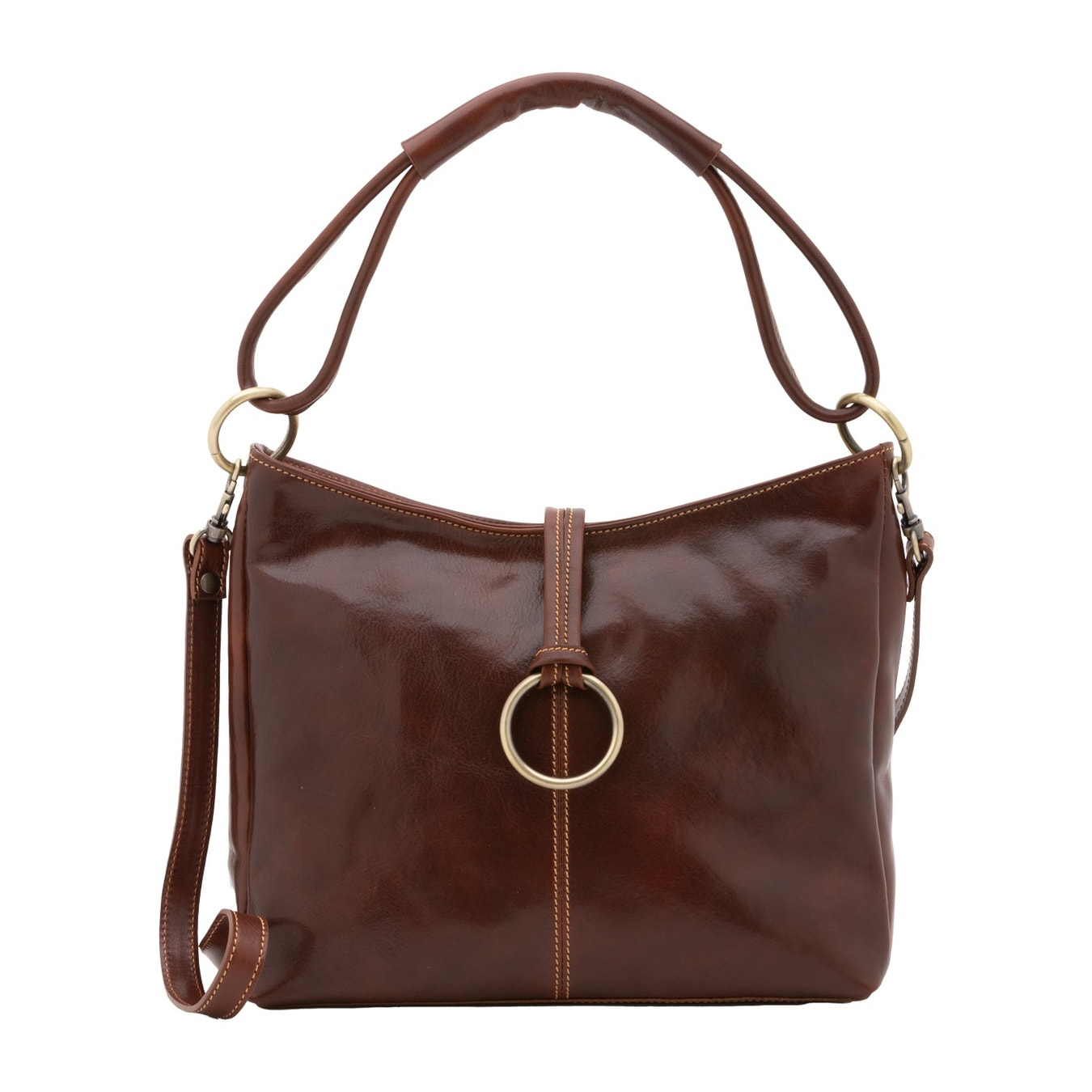Borsa a spalla da donna - Modello False - 100% pelle - 29.0 x 32.0 x 11.0 cm