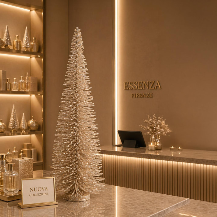 albero cono 16xh. con glitter - Pezzi 2 - ORO - Bianchi Dino SpA