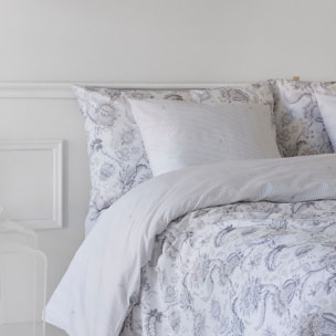 2 Fundas de almohada 50x50 cm gris ZAIDIN - 100% algodón -