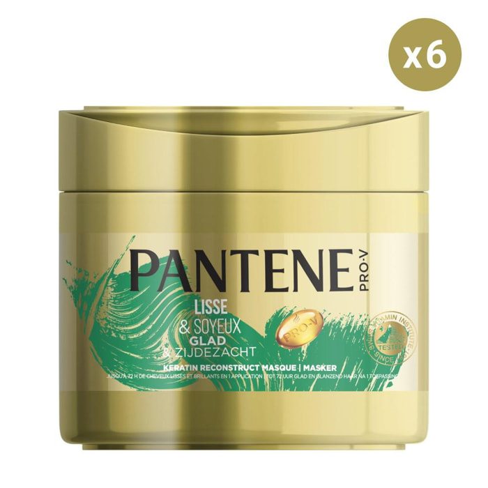 6 Pantene Masque Lisse & Soyeux, 300ml