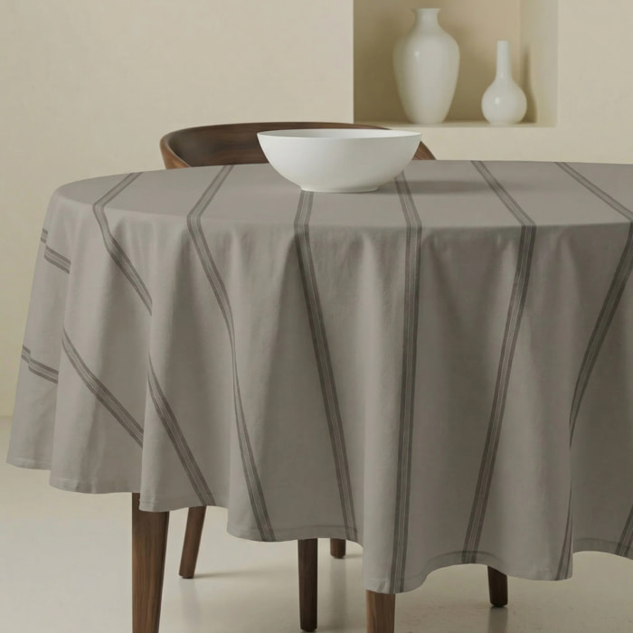 Nappe ronde anti-taches Nua Marron claire