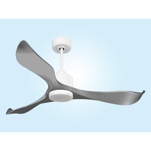Ventilateur de plafond Réversible  Thermostat Dimmable Wifi Moteur à courant continu Toits en pente Télécommande Lumière à trois tons Mémoire