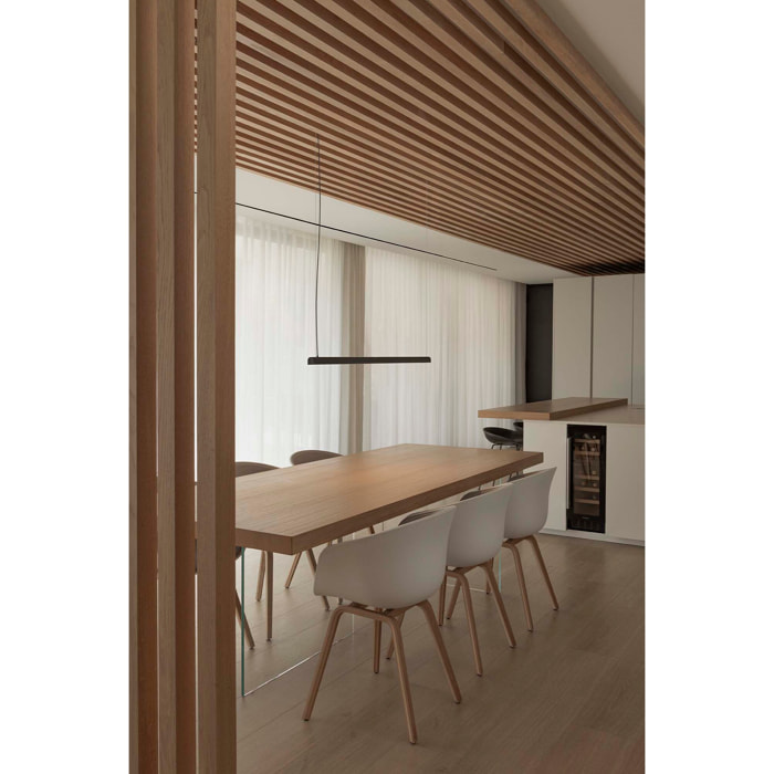 VICO 600 Lampada sospensione nera con canopy incasso