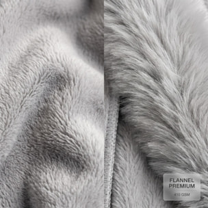 Mantella effetto flanella in fibre sintetiche - Grigio
