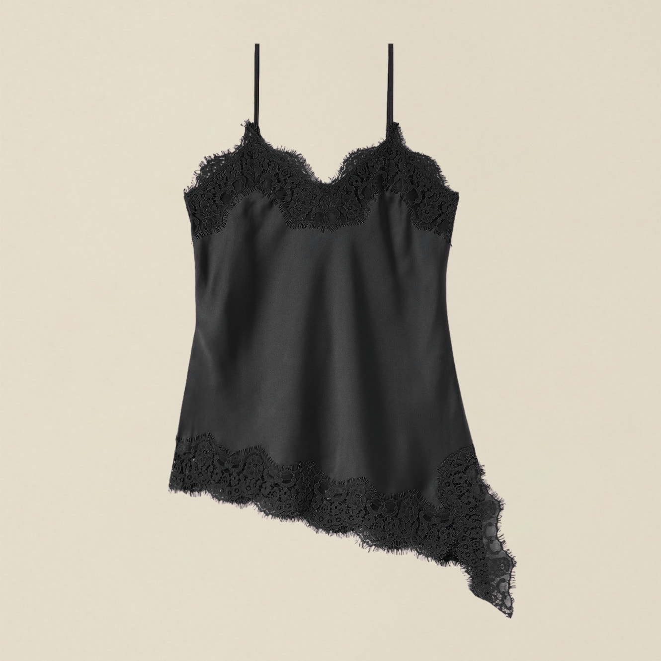 Oltre - Top lingerie asimmetrico - Nero
