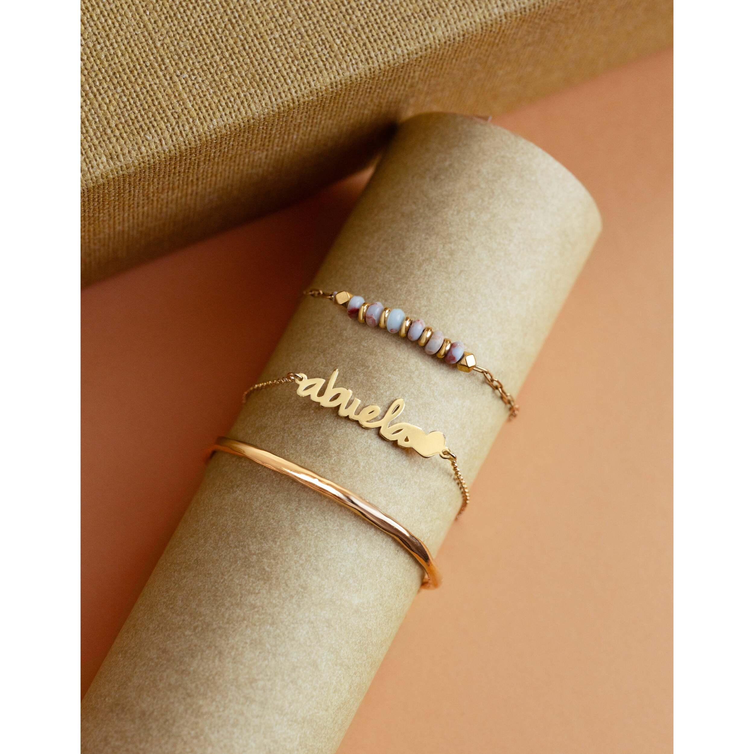 Bracciali Grandma Heart Argento Placcato Oro