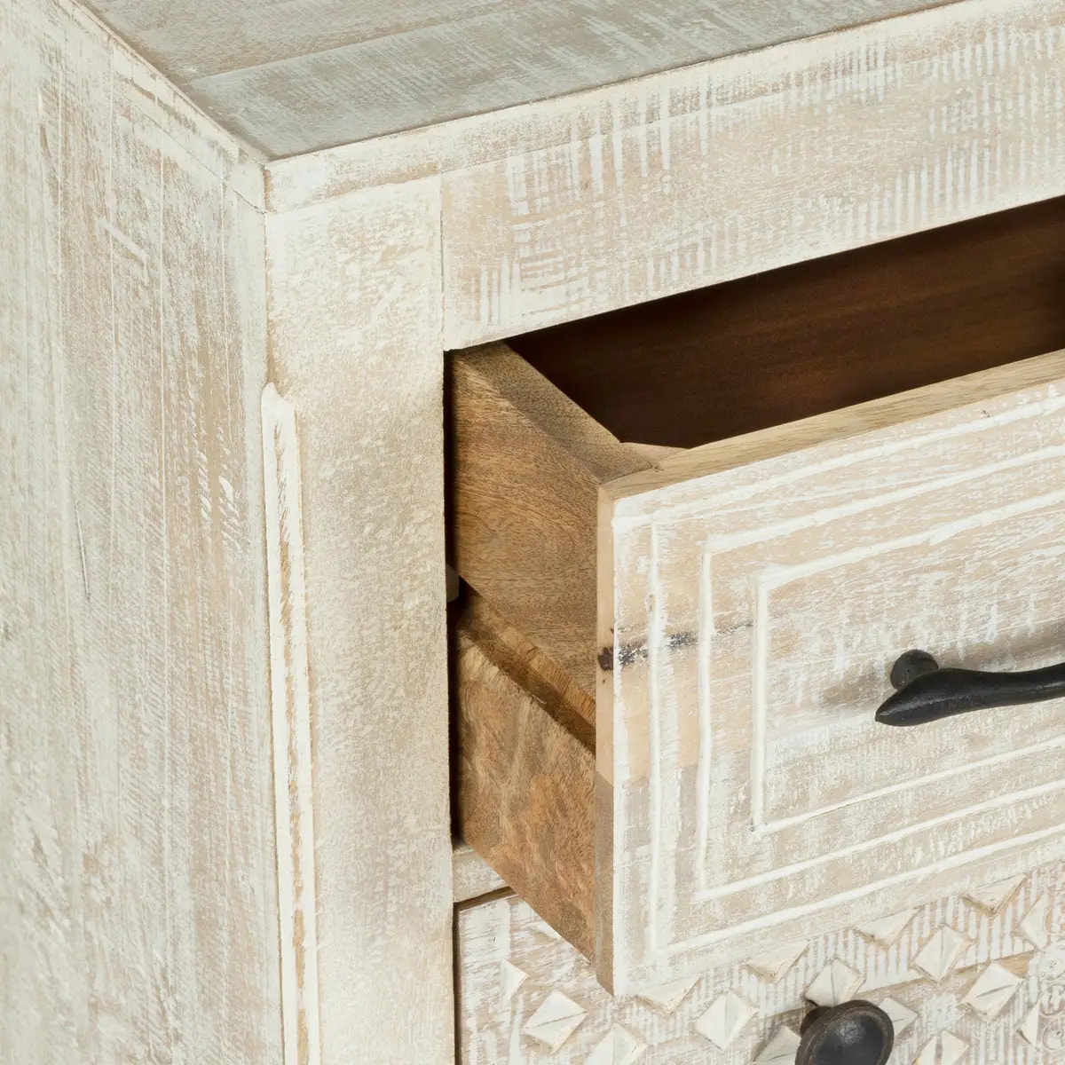 Commode 12 tiroirs "Ajay" manguier 12 tiroirs
