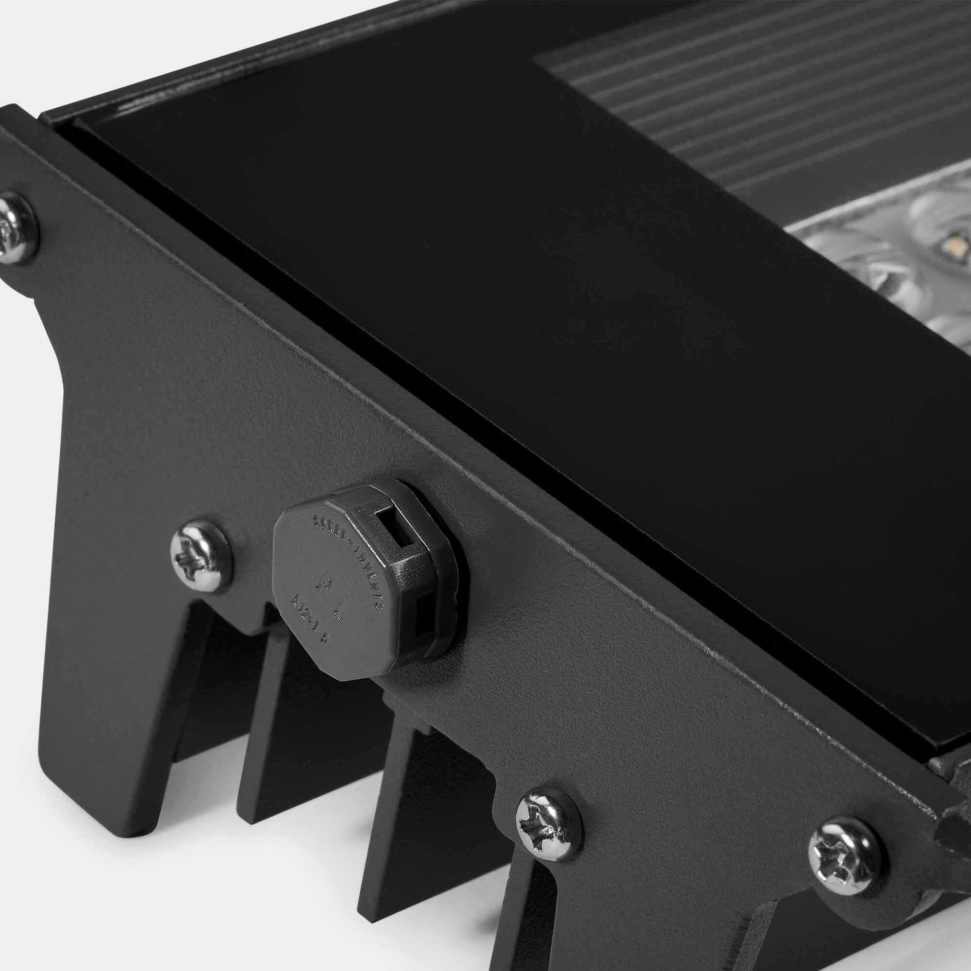 LEDS C4 Farola IP65 ZigZag Symmetrical LED 63.4 Blanco cálido - 3000K 1-10V Gris urbano 4264lm