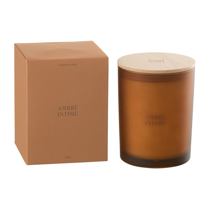 J-Line bougie parfumée Accords Essentiels - Ambre Intime - ocre - 52H