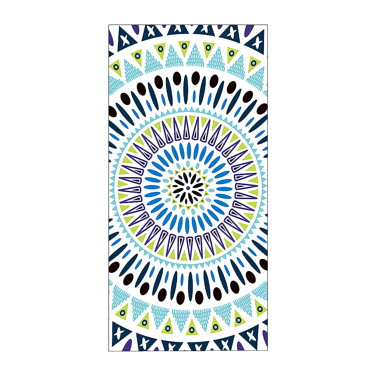 Toalla anti-arena 200x160 cms 205 GSM. Diseño geométrico.