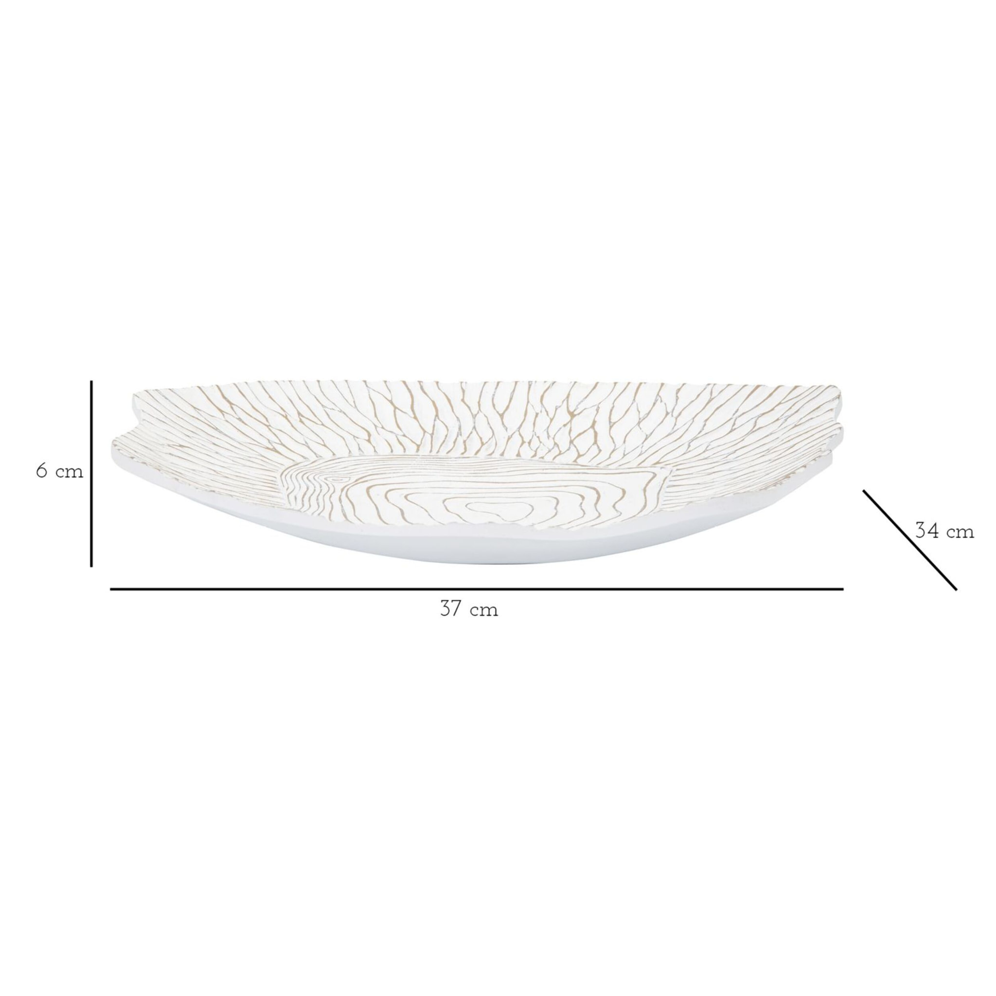 PIATTO S/TASCHE RESINA CM 37X34X6