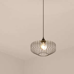 Suspension filaire "Azur" métal noir D31cm