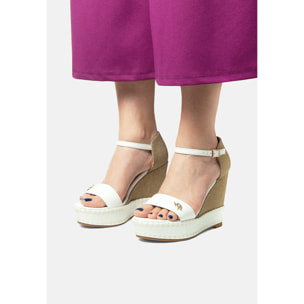 U.S. Polo Assn. - Sandali AYLIN025W/5YC1 in canvas per donna