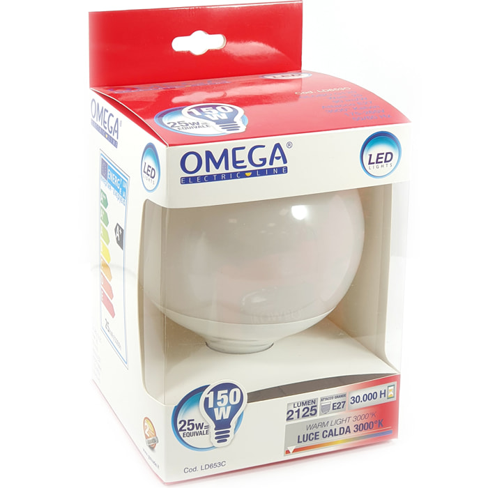 OMEGA Globo g125 24w led 3000k 2600lm e27