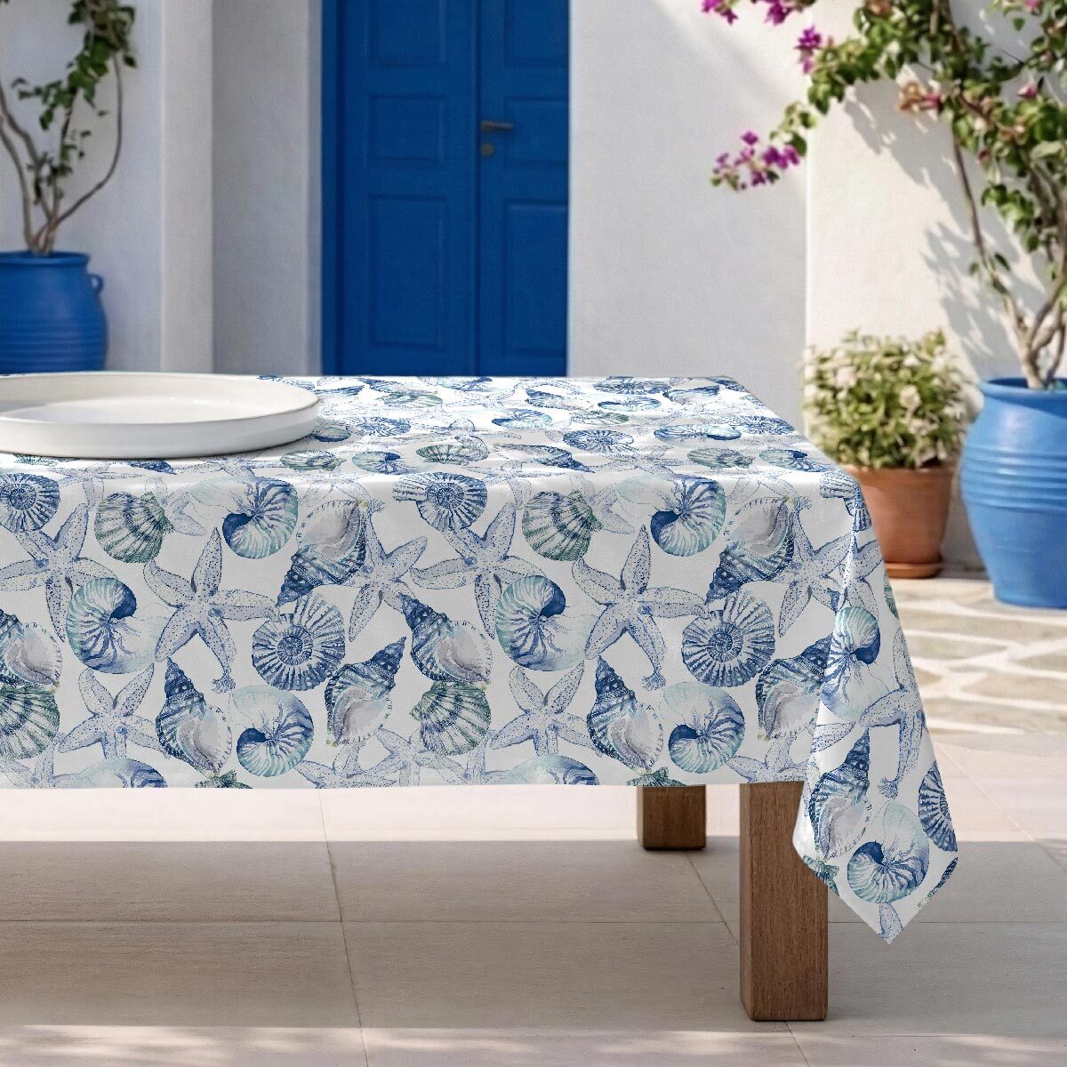 Mantel antimanchas Shell - 100% algodón -