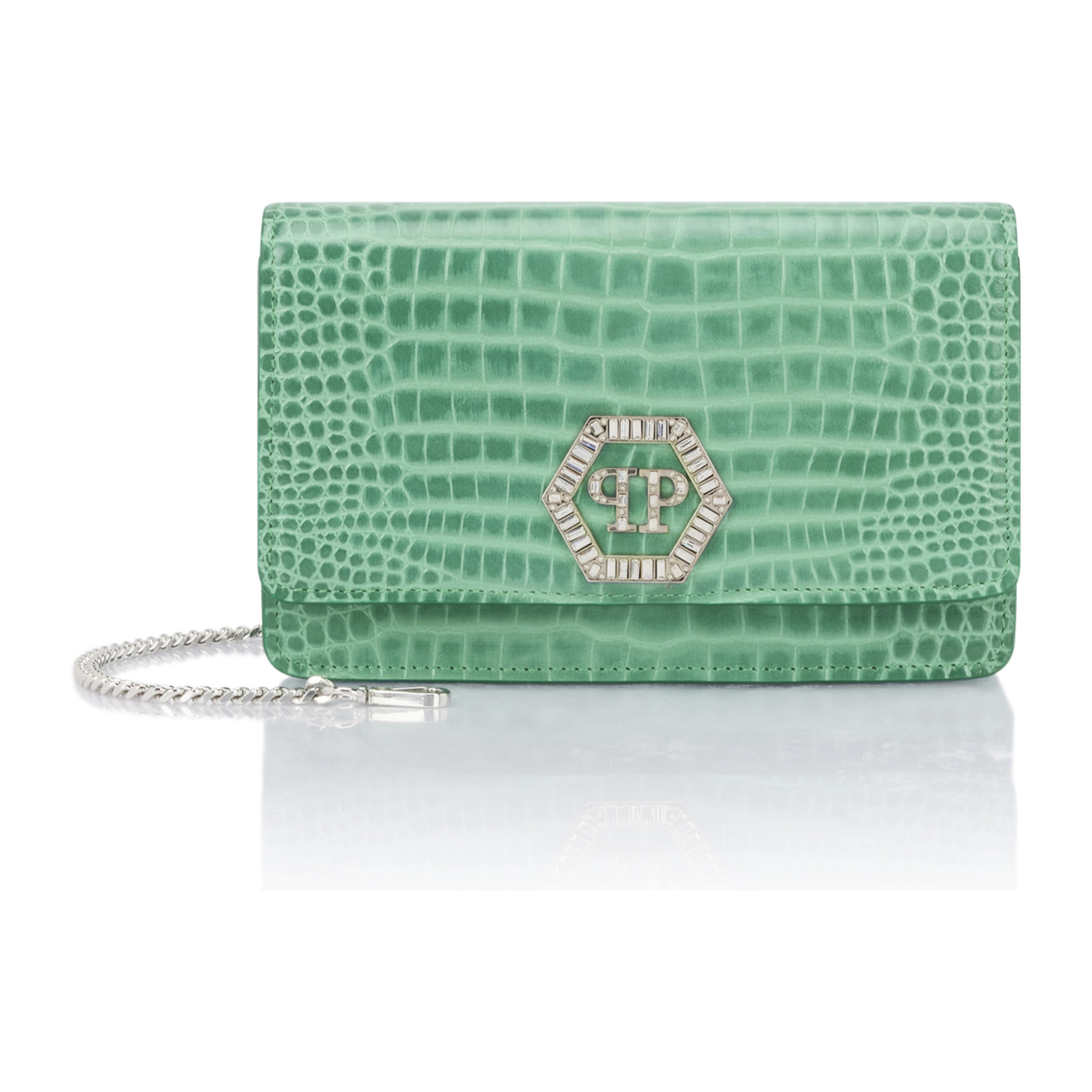 PHILIPP PLEIN Clutch Bag Cocco Hexagon