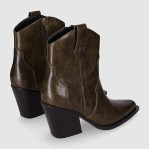 Botines - Kaki - Tacón: 7 cm