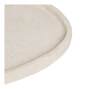Vassoio organico in cemento beige 35x30x2,5 cm — Vikasa Home