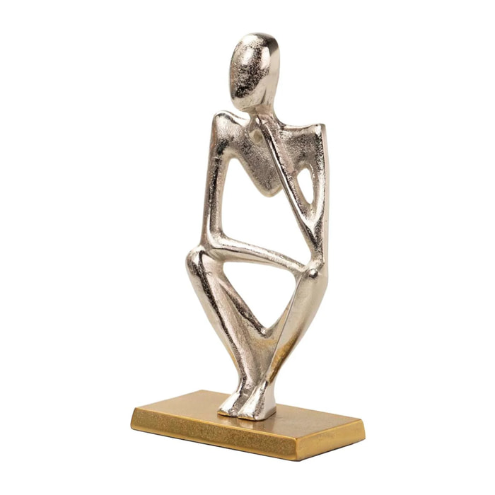 Figura Persona Alum. Plateado / Dorado 15x9x29 Cm