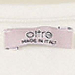 Oltre - Camiseta con espalda plisada estampada - Blanco