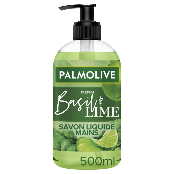 Savon liquide Mains Palmolive Botanical Basilic & citron pompe - 500ml