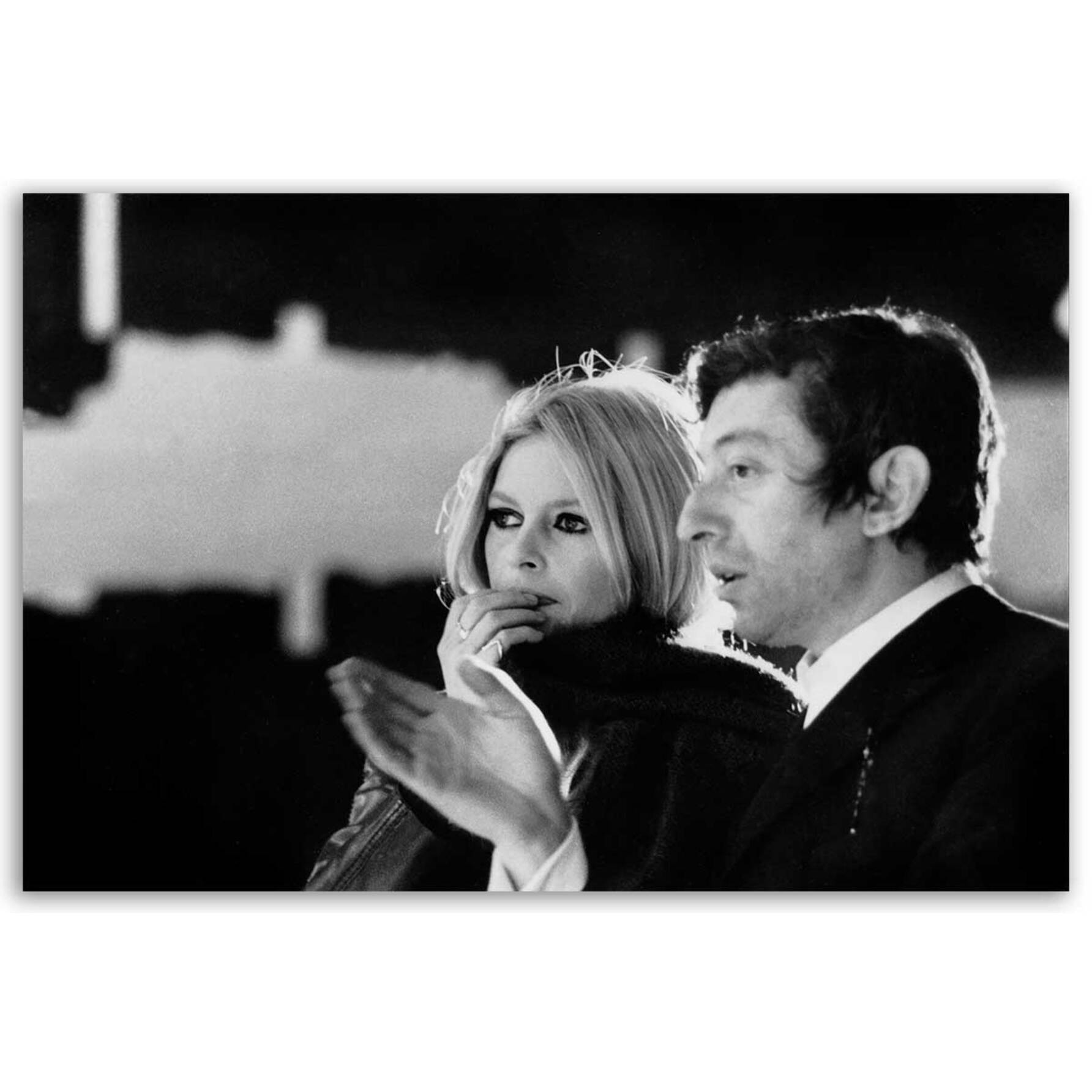 Tableau acteurs Photo de Brigitte Bardot et Serge Gainsbourg Tableau alu Dibond