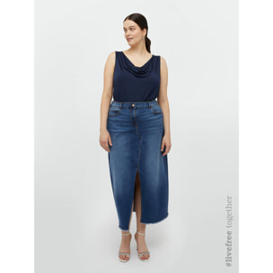 Fiorella Rubino - Gonna lunga in denim - Blu