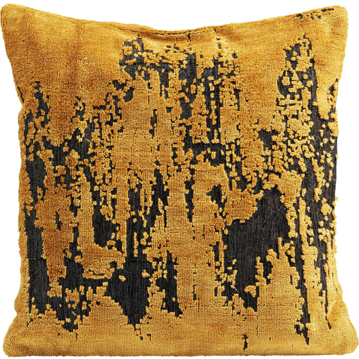 Coussin Silja ocre et noir Kare Design