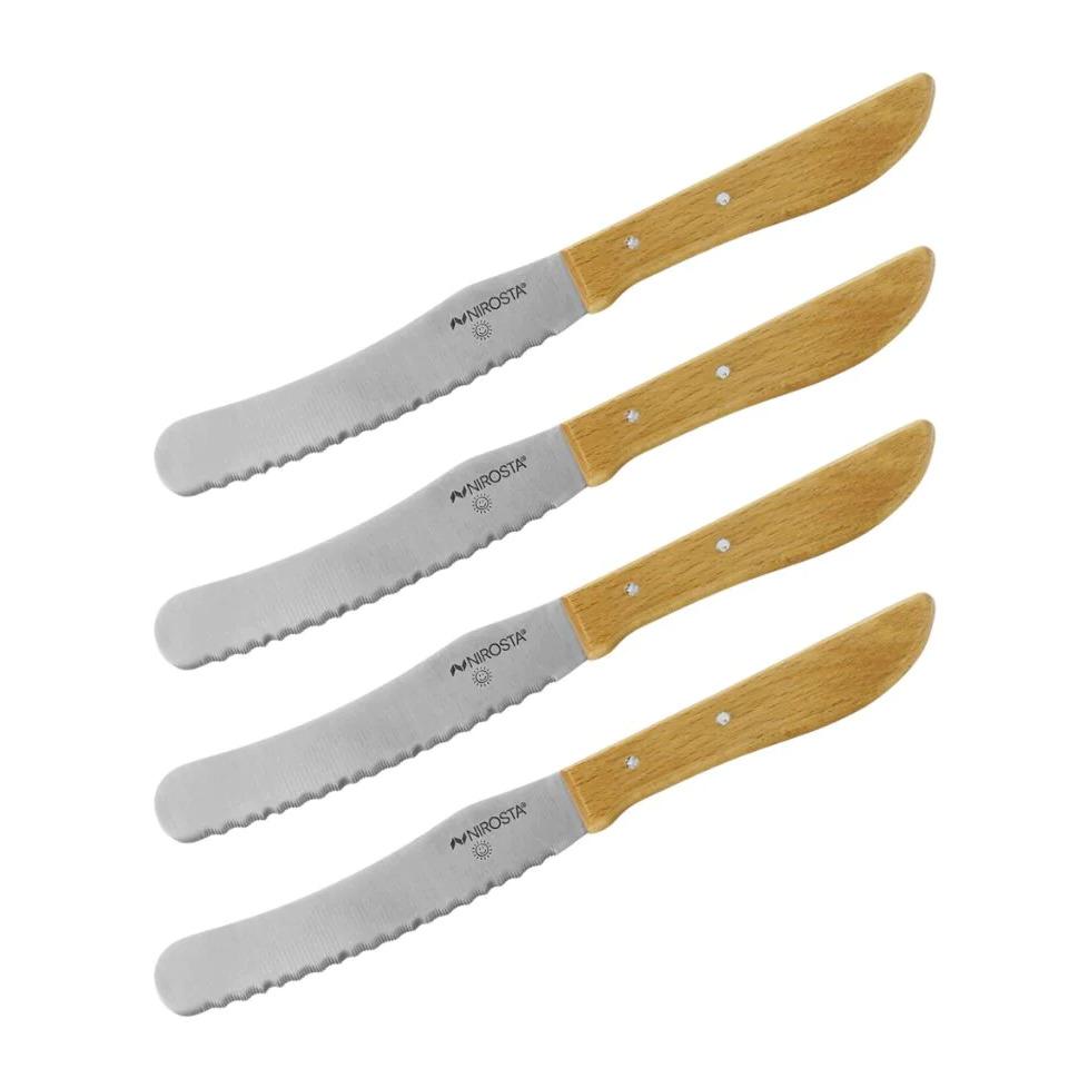 Lot de 4 couteaux à pain et à beurre 21 cm Nirosta